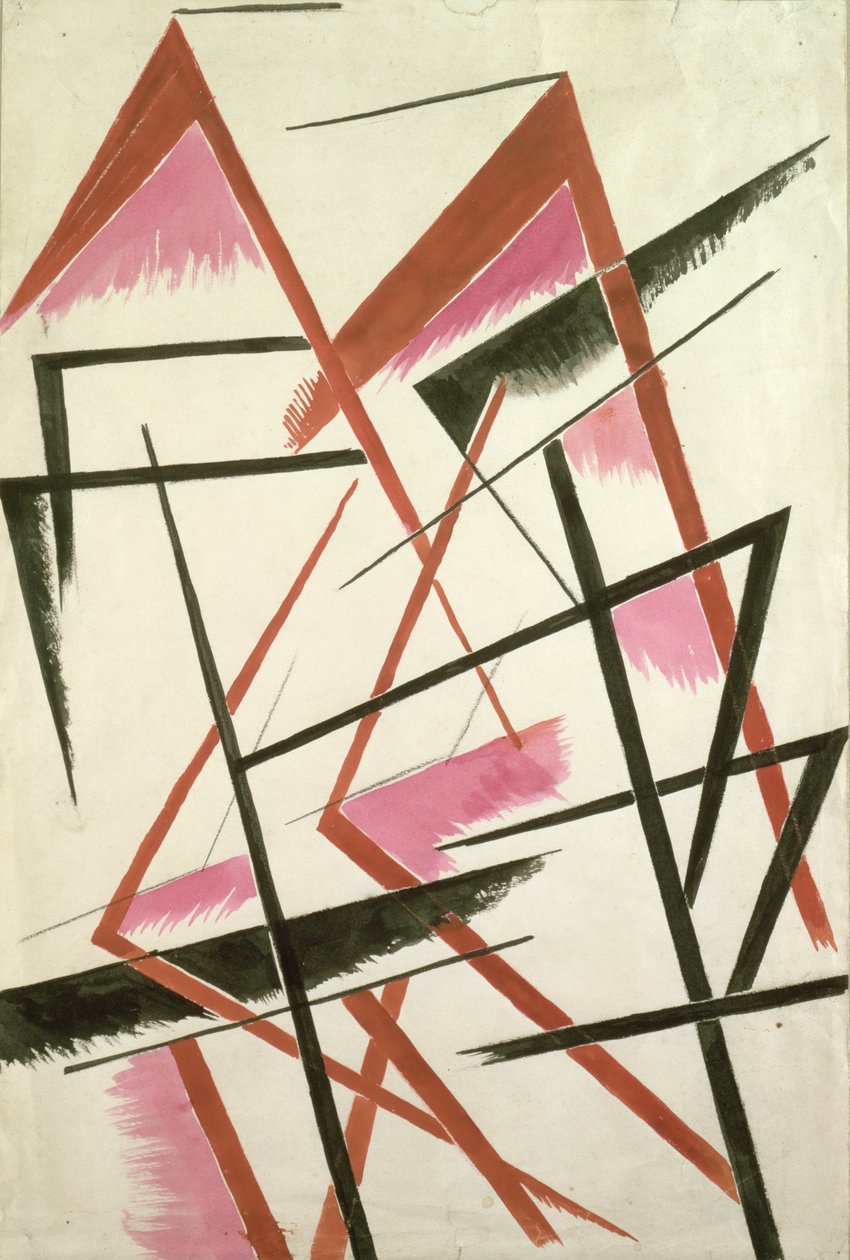 Linear Construction, c.1921 by Lyubov Sergeevna Popova