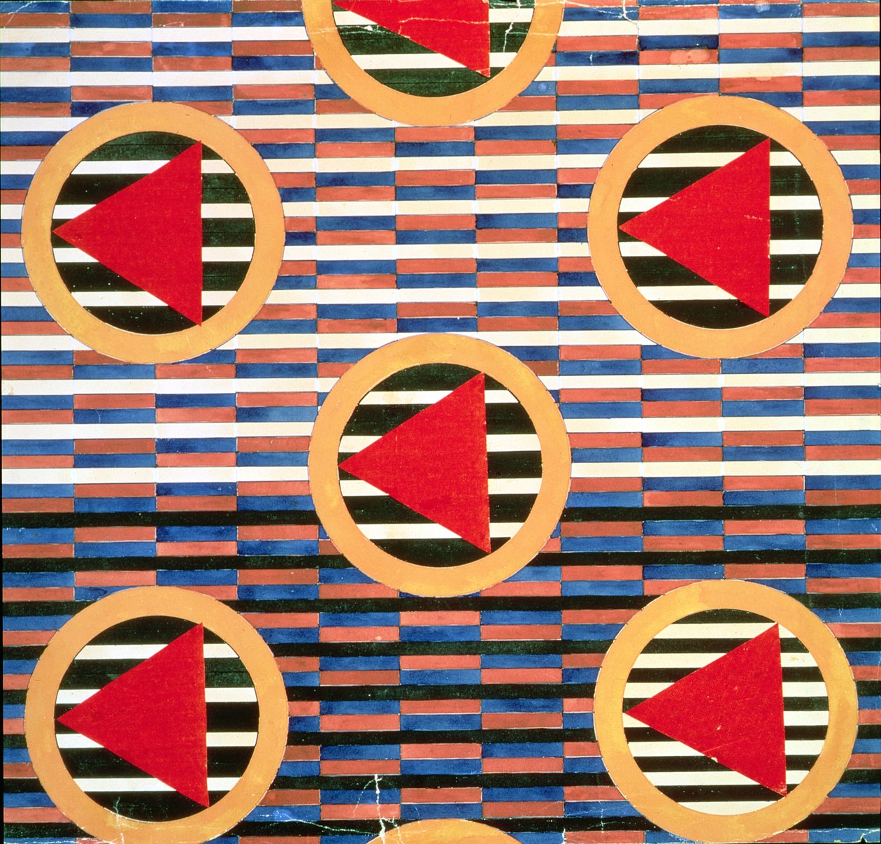 Red Triangles in Circles by Lyubov Sergeevna Popova
