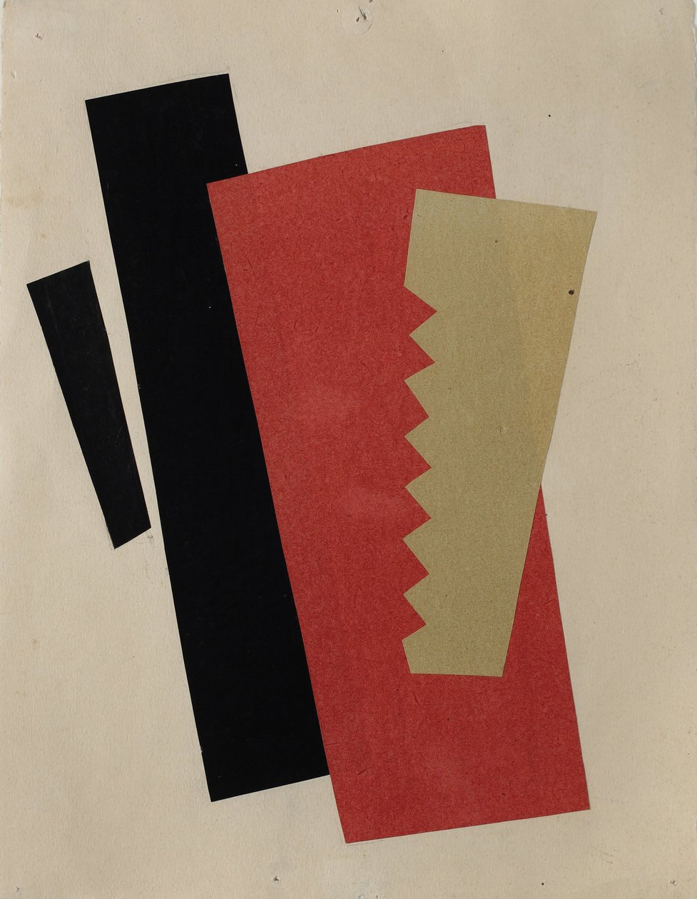 Composition Red-Black-Gold by Lyubov Sergeevna Popova
