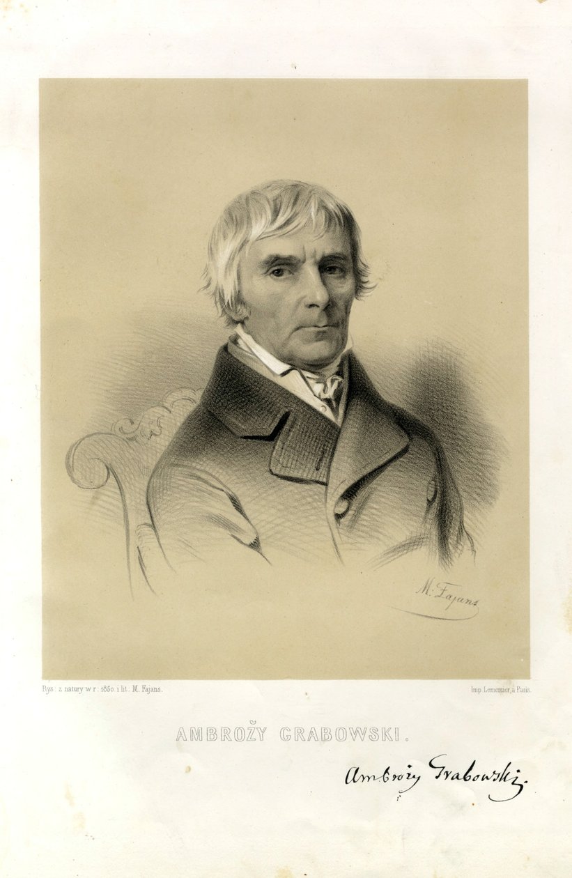 Portrait of Ambroży Grabowski by M. Fajans