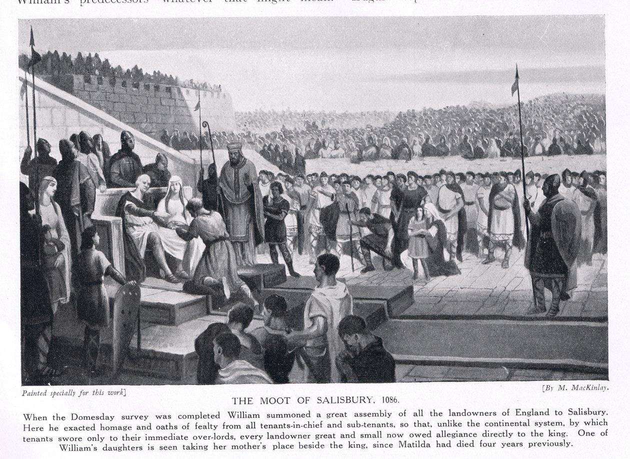 The Moot at Salisbury AD1086 by M. Mackinlay
