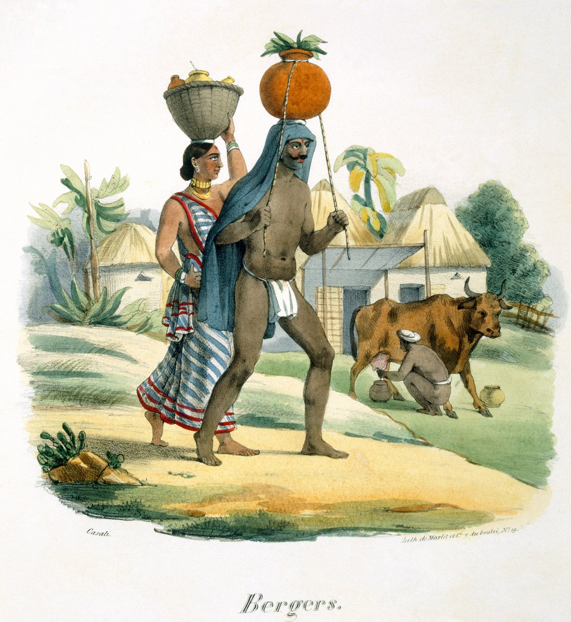 Shepherds, 1827-35 by M.E. Burnouf