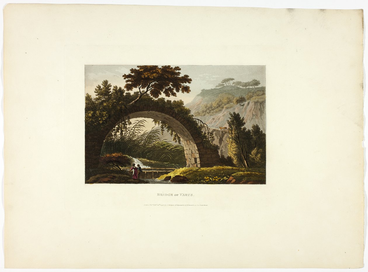 Bridge of Varus, plate twenty-eight from Ruins of Rome by M. Dubourg