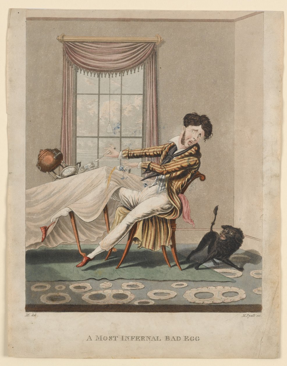 A Most Infernal Bad Egg, print made by H. Pyall by M. Egerton