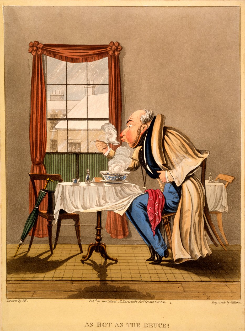 As Hot as the Deuce!, print made by George Hunt, 1827 by M. Egerton