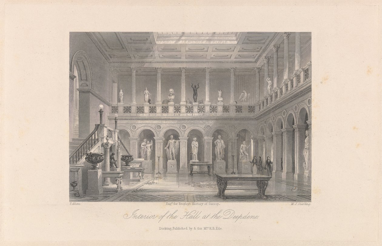 Interior of the Hall at the Deepdene by M. J. Starling