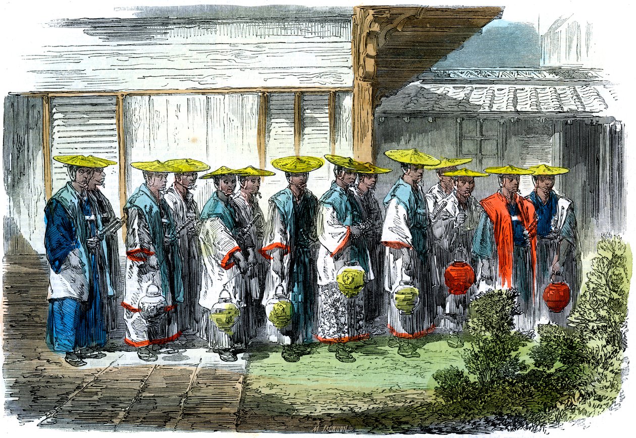 The Night Guard at Jeddo, Edo, Japan, 1864 by M. Jackson
