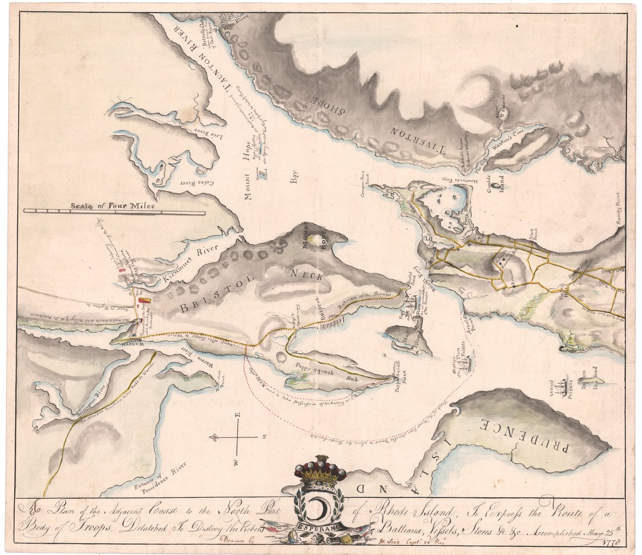 A Plan of Rhode Island by Seix by M. Seix