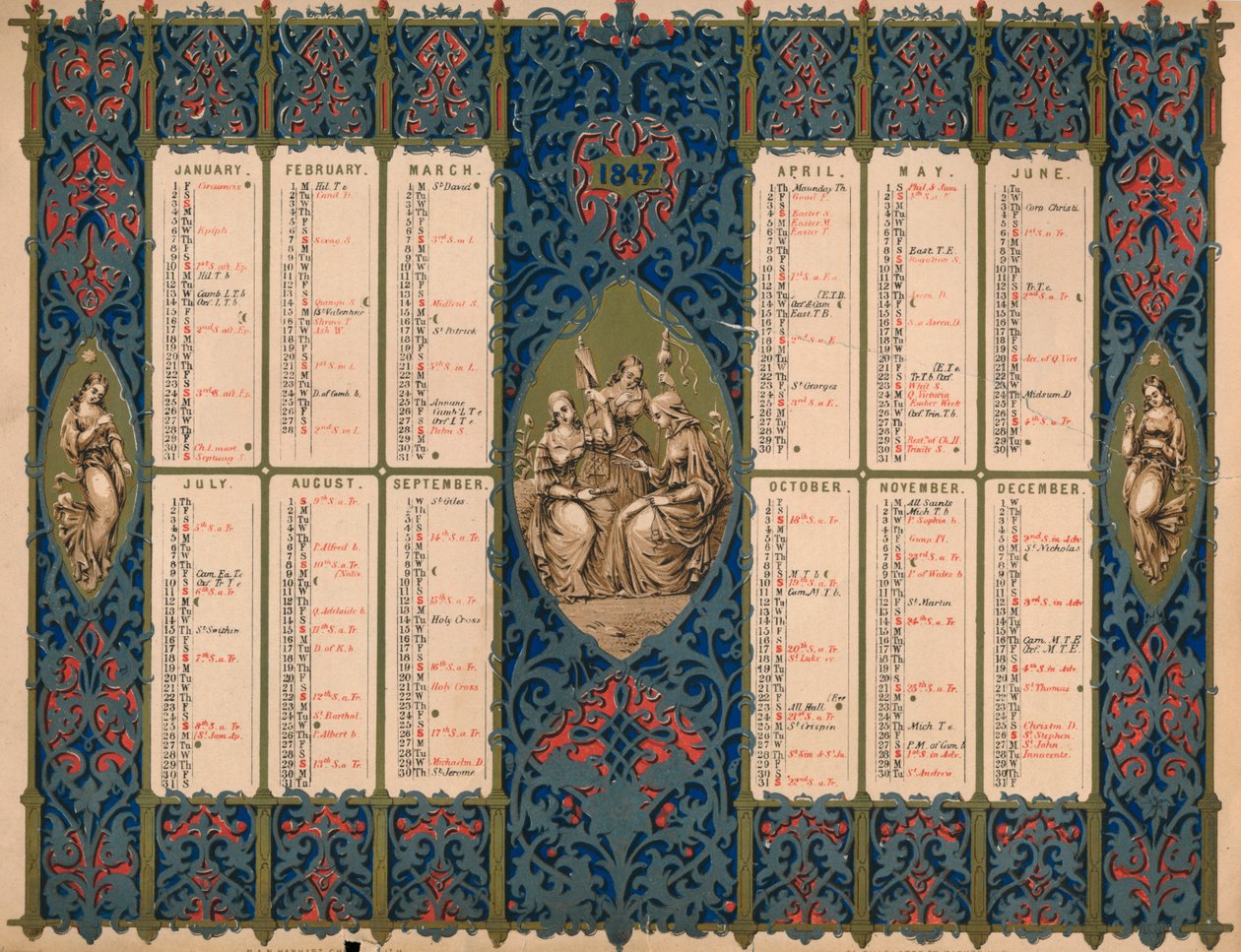 Calendar with saints
