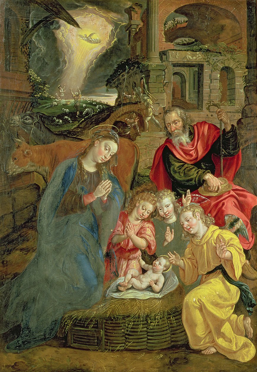 Birth of Christ by Maarten de Vos