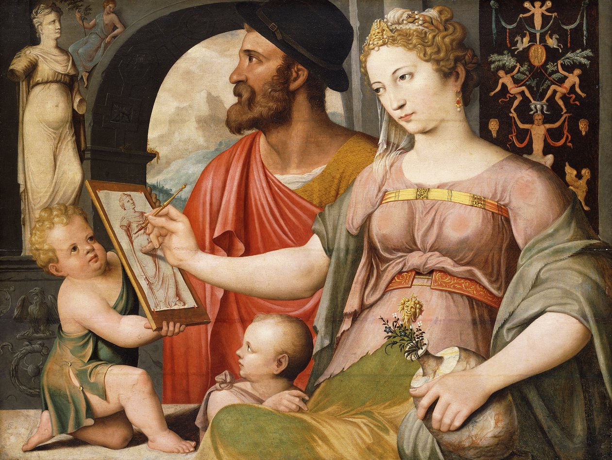 An Allegory of Painting: Pictura Making a Drawing After the Antique by Maarten de Vos