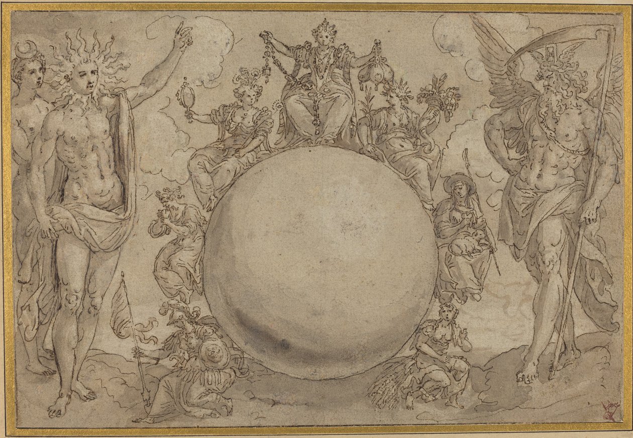 Apollo, Diana, and Time with the Cyclic Vicissitudes of Human Life by Maarten de Vos