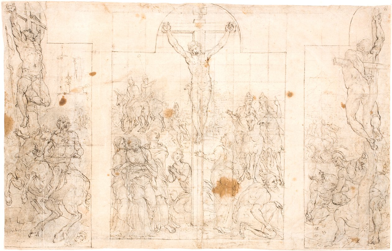 Study for a Triptych Altarpiece Depicting the Crucifixion by Maarten van Heemskerck