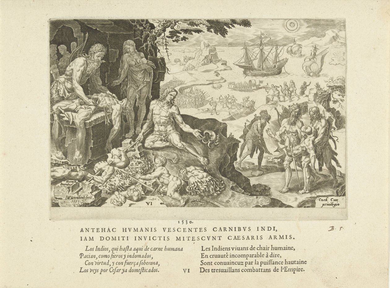 Imperial Troops Bringing Civilization to the Indians, 1555 by Maarten van Heemskerck