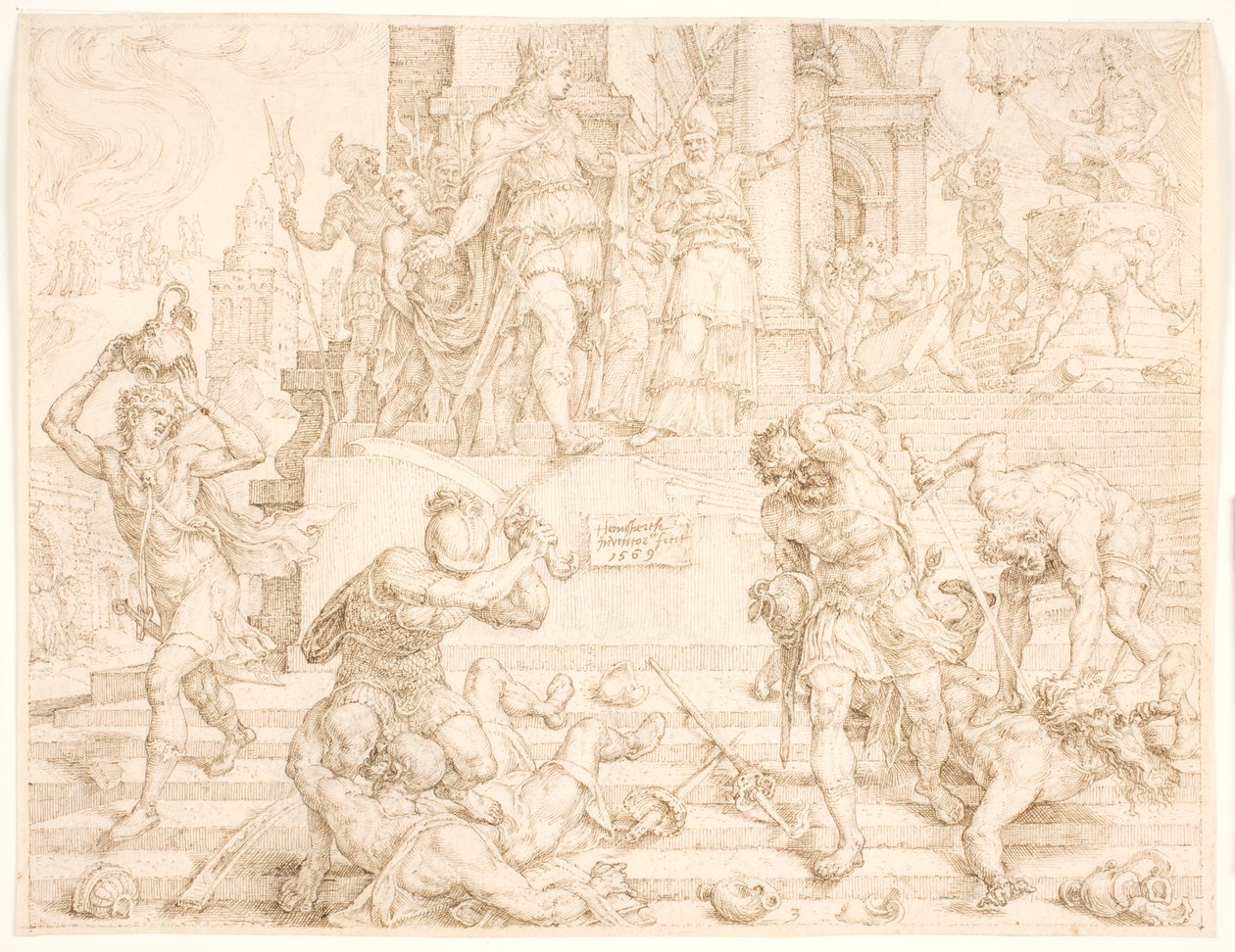 Josiah Orders All Things Made for Baal to Be Destroyed and the Priests Killed by Maarten van Heemskerck