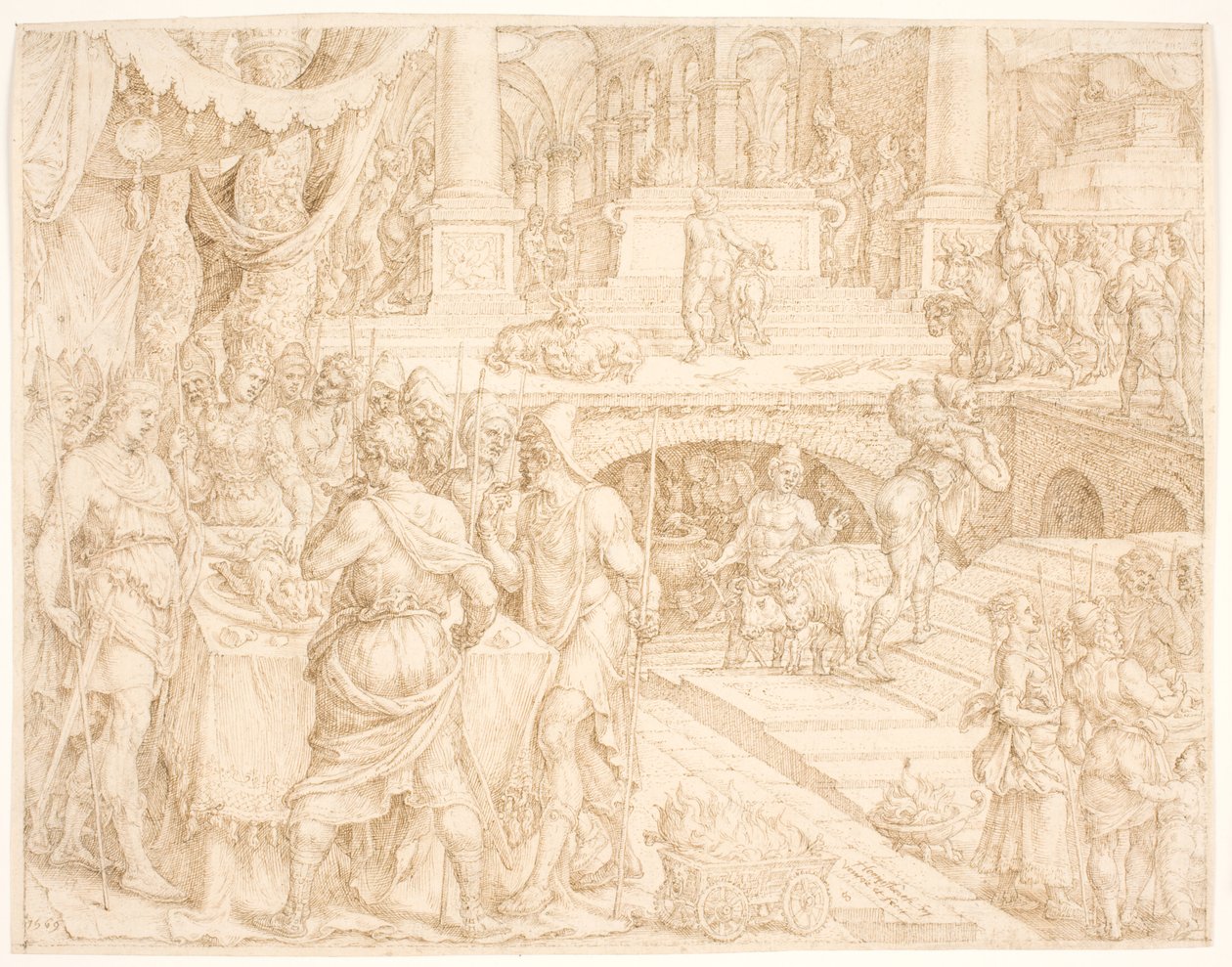 Josiah Commands the People to Keep Passover as Prescribed in the Book of the Covenant by Maarten van Heemskerck