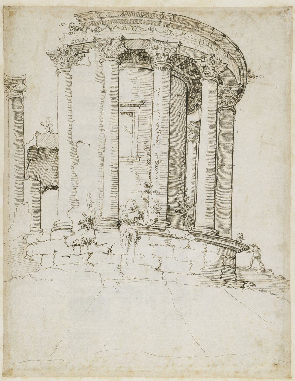 Round Temple in Tivoli by Maarten van Heemskerck