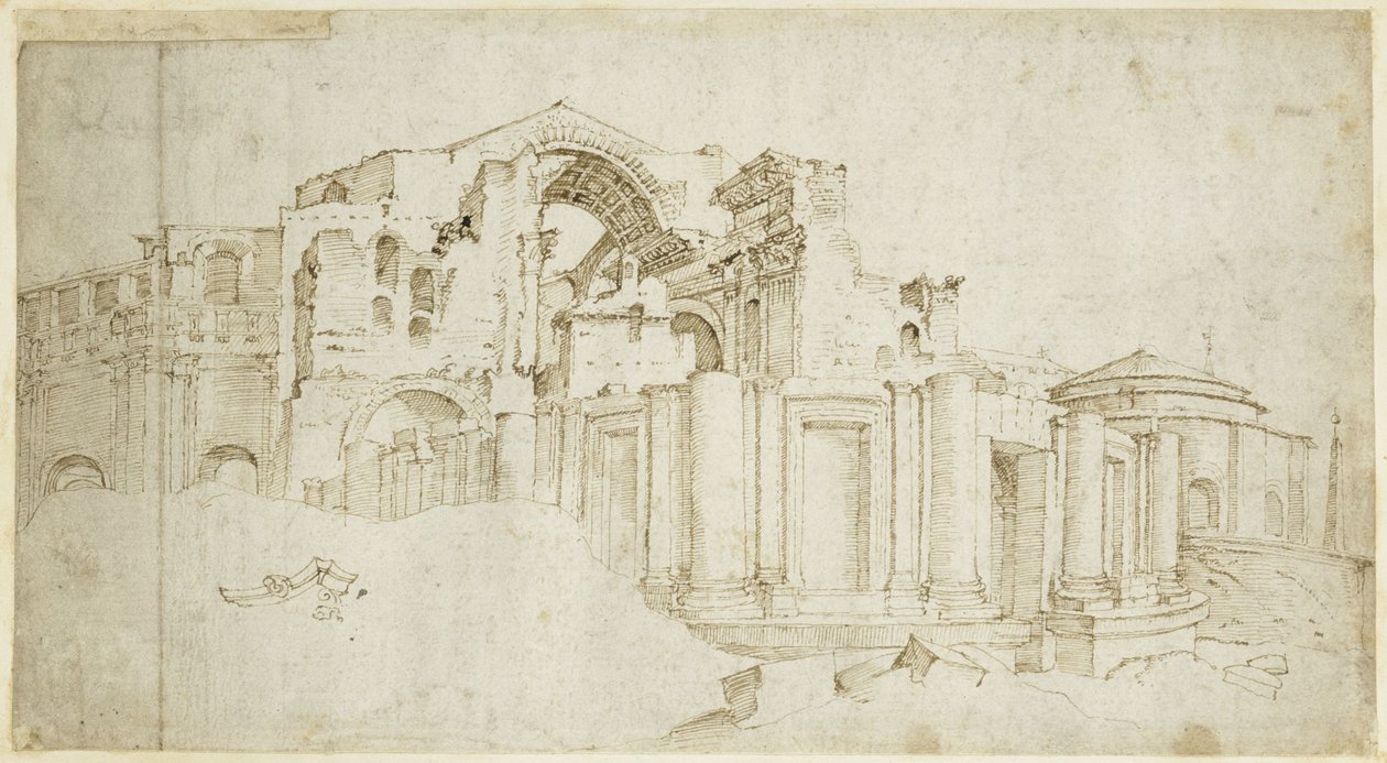 Southern Cross Arm of the New Building of St. Peter by Maarten van Heemskerck
