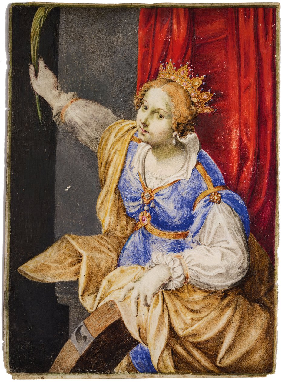 Artemisia Gentileschi as Saint Catherine of Alexandria by Maddalena Corvina
