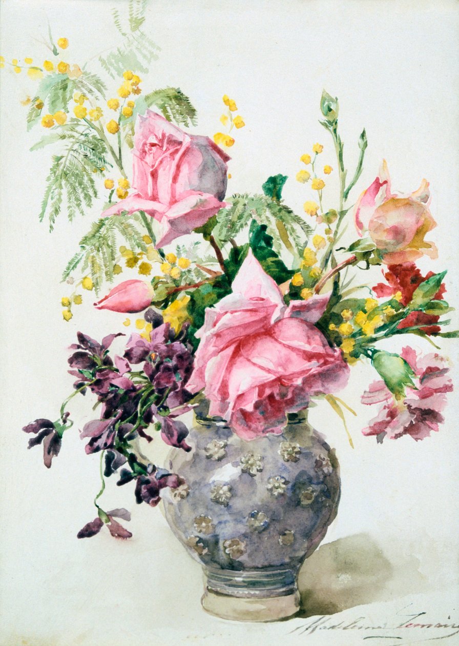 Vase of Roses, c. 1865-1928 by Madeleine Jeanne Lemaire