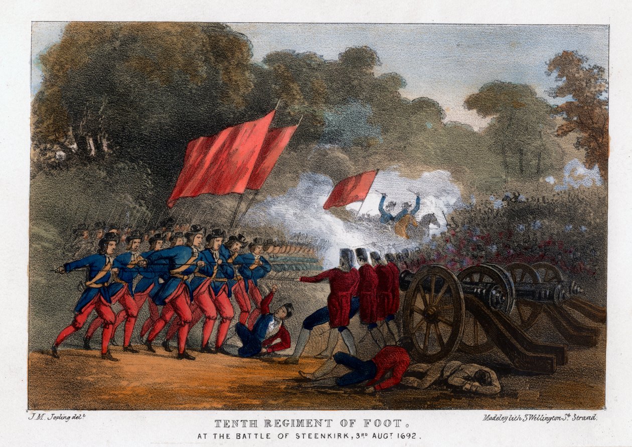 Tenth Regiment of Foot, at the Battle of Steenkerque, 3rd August 1692 by Madeley