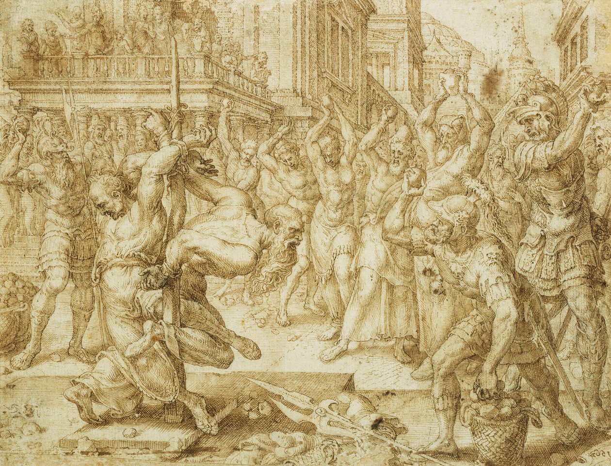 The Stoning of the Elders, from the Story of Susanna by Maerten van Heemskerck