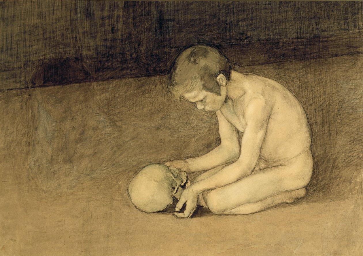 Boy with Skull by Magnus Enckell