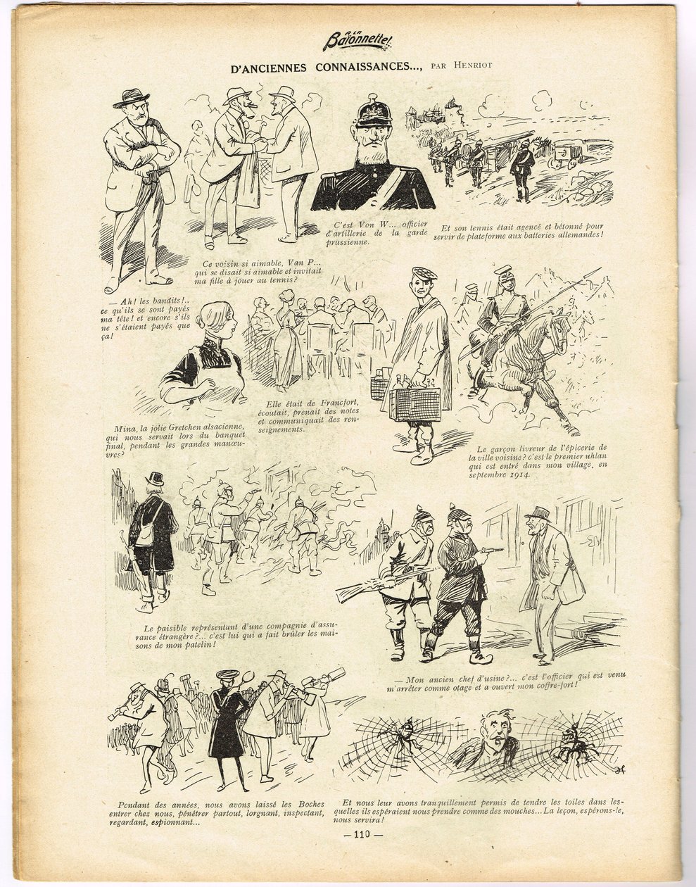 La Baionnette, Satirical in Colors by Henri Maigrot