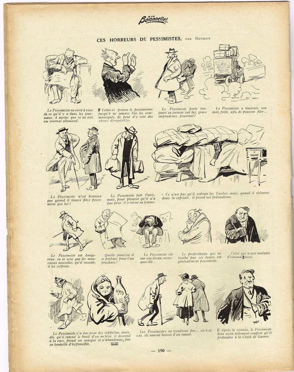 La Baionnette, Satirical in Colors by Henri Maigrot