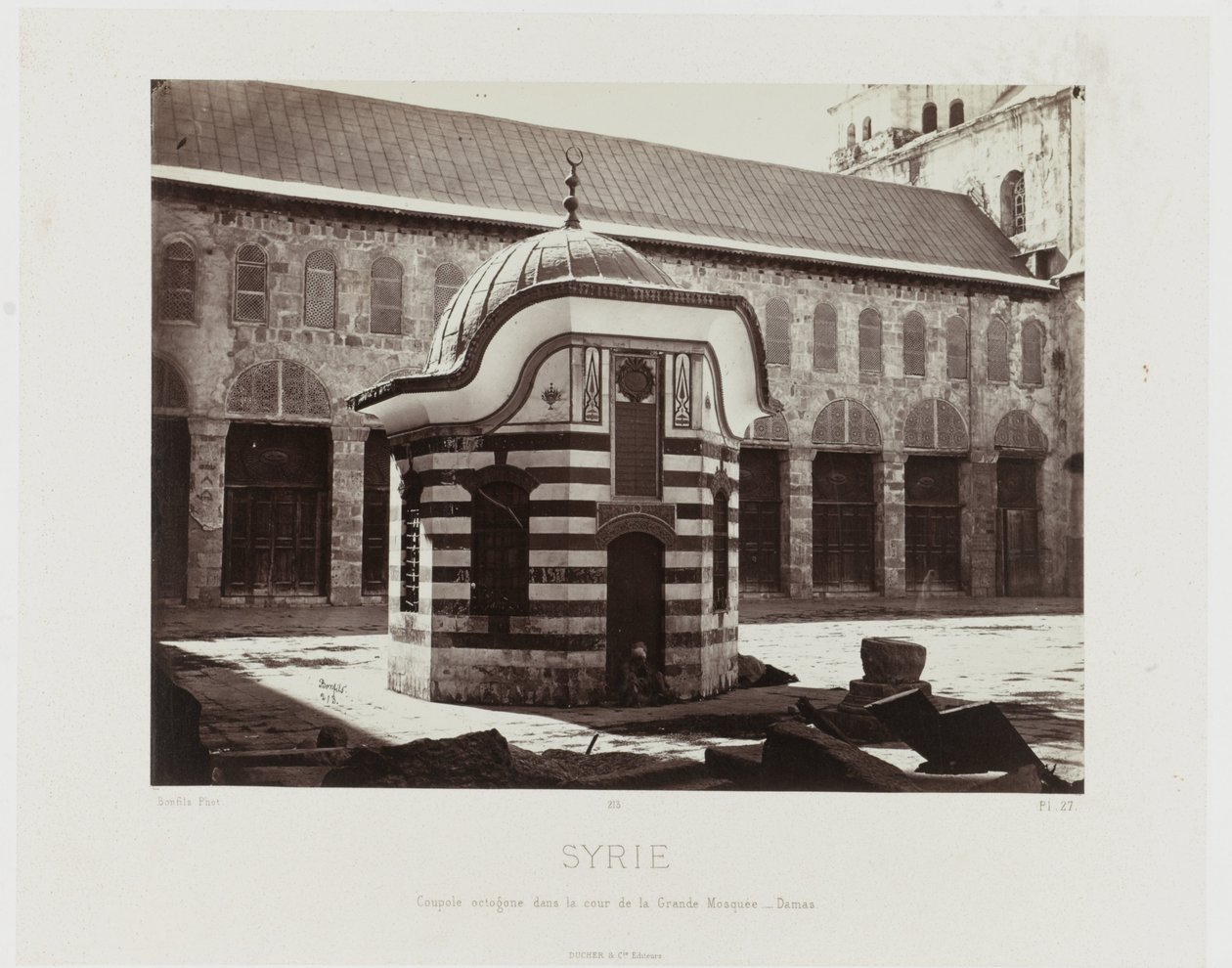 View of the Octagonal Dome in the Courtyard of the Great Mosque in Damascus (Syria) by Maison Bonfils