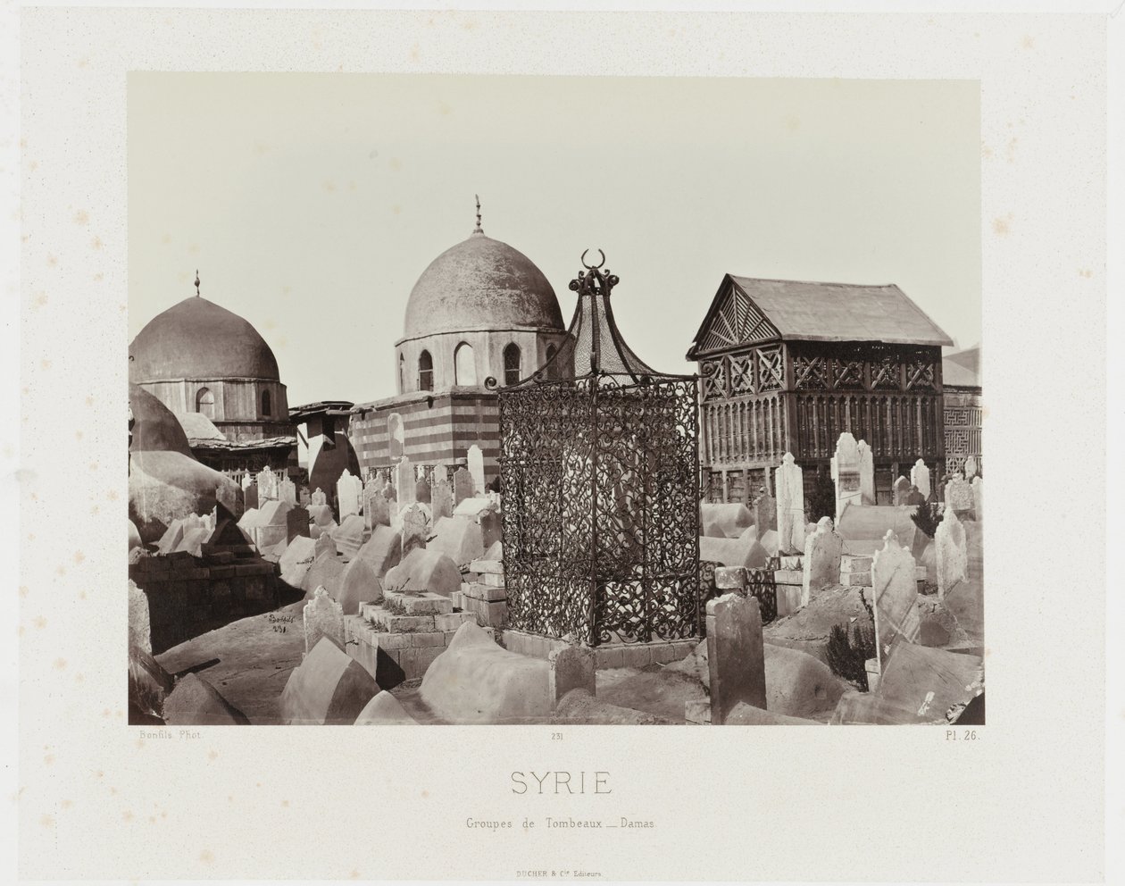 View of a Cemetery in Damascus (Syria) by Maison Bonfils