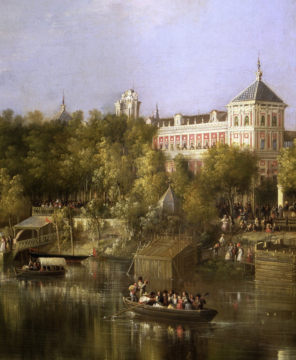 The Guadalquivir, Detail, Pier and San Telmo Palace in Seville by Manuel Barron