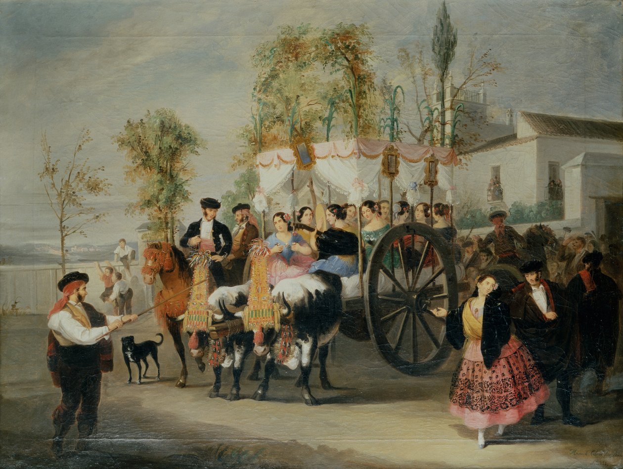 A Procession by Manuel Cabral y Aguado Bejarano