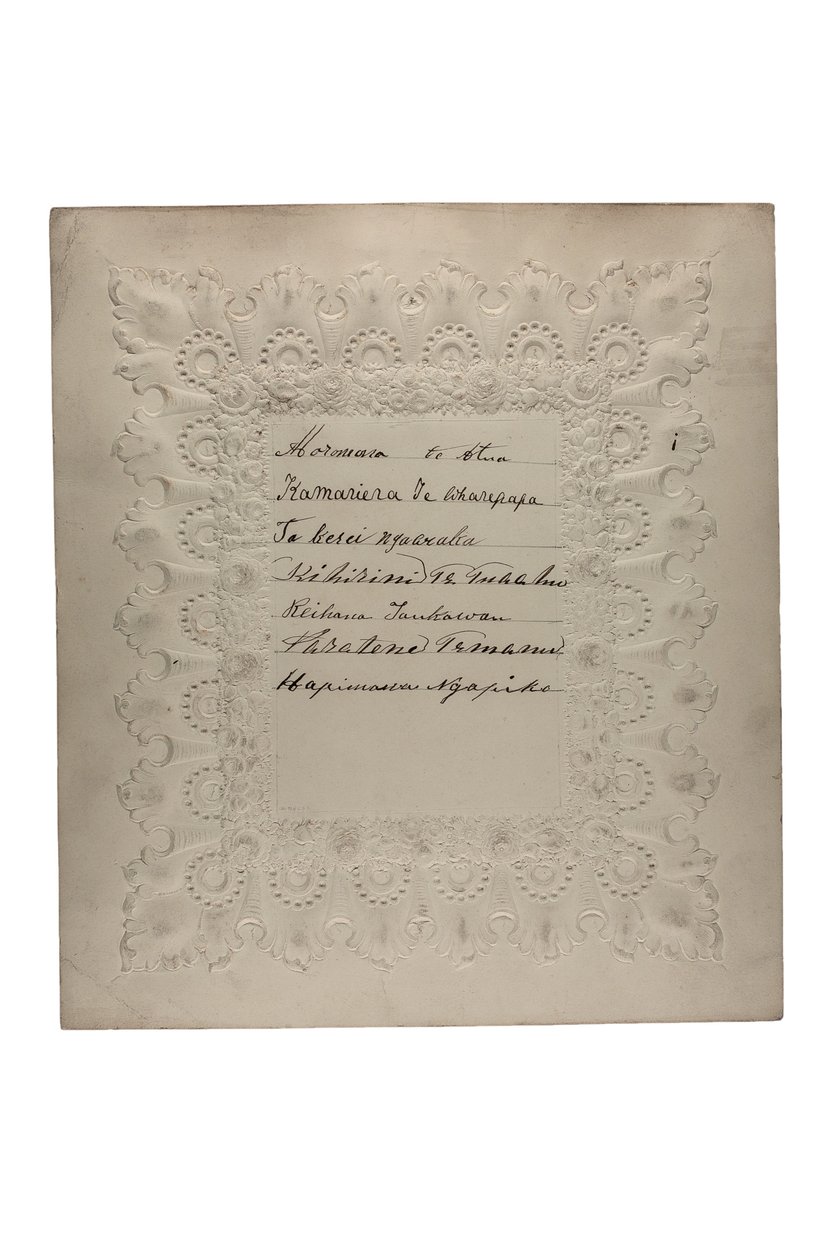 Autographs of Maori Visitors to England, 1863 by Maori