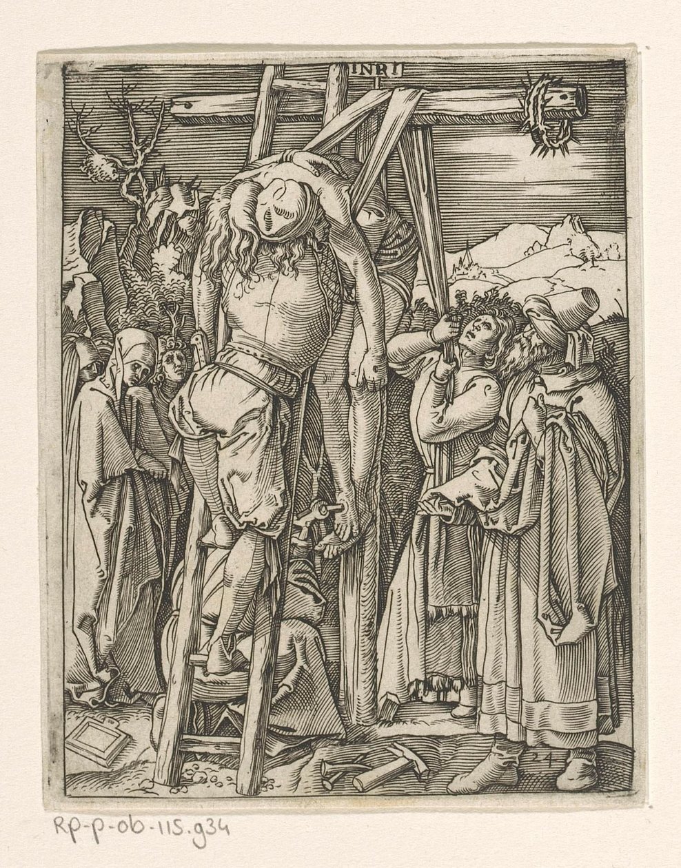 Descent from the Cross (Passion of Christ) by Marcantonio Raimondi