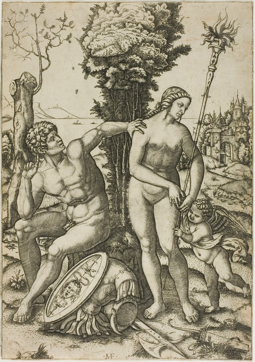 Mars, Venus, and Cupid by Marcantonio Raimondi