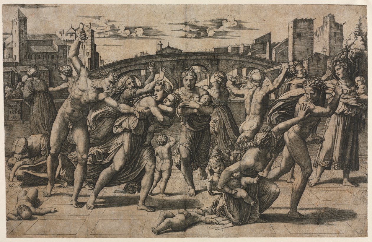 Massacre of the Innocents (With the Fir Tree) by Marcantonio Raimondi
