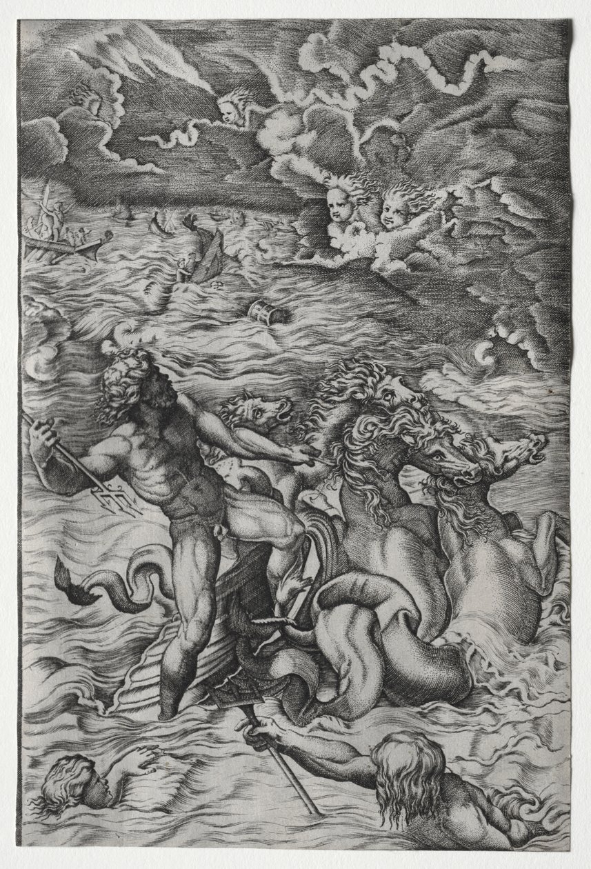 Neptune Calming the Tempest That Aeolus Raised Against Aeneas