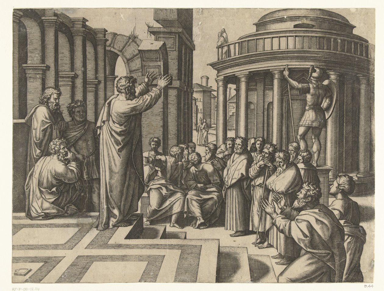 Paul Preaching in Athens by Marcantonio Raimondi