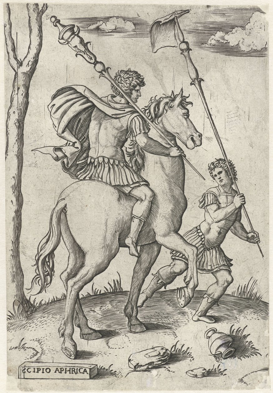 Roman Generals Scipio Africanus Major on Horseback and Scipio Africanus ...