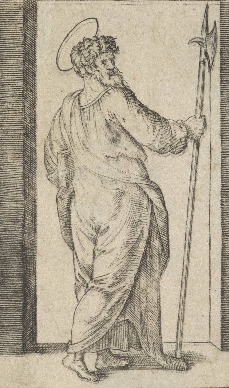 Saint Jude, Holding a Halberd in His Right Hand, from the Series 