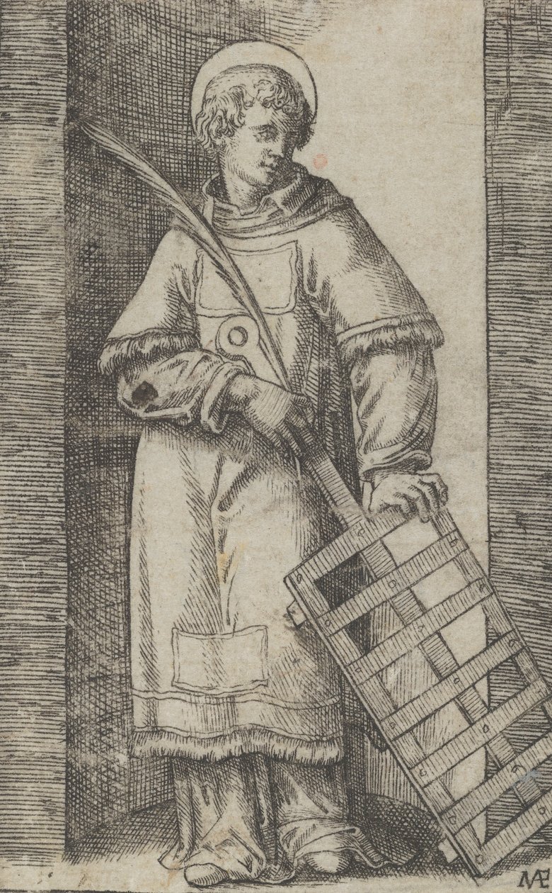 Saint Vincent, Left Hand Resting on a Grill, from the Series 