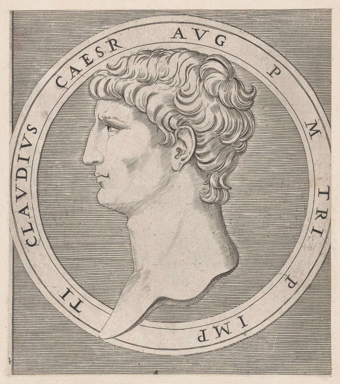 Speculum Romanae Magnificentiae: Claudius, from The Twelve Caesars, ca. 1500-1534 by Marcantonio Raimondi