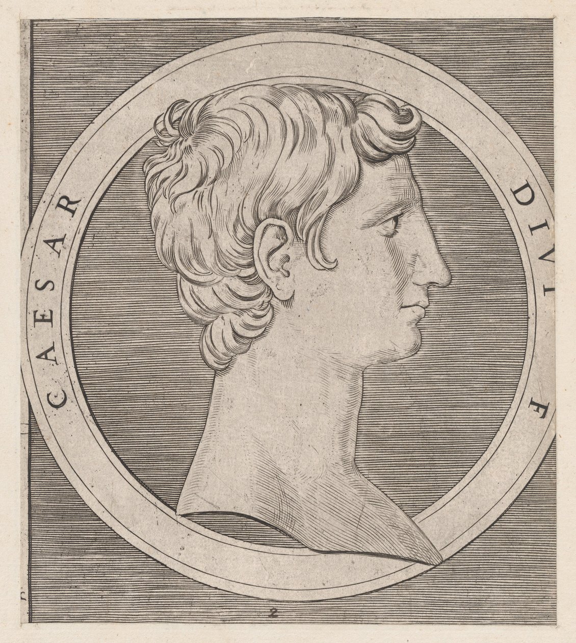 Speculum Romanae Magnificentiae: Octavian Augustus, from The Twelve Caesars, ca. 1500-1534 by Marcantonio Raimondi