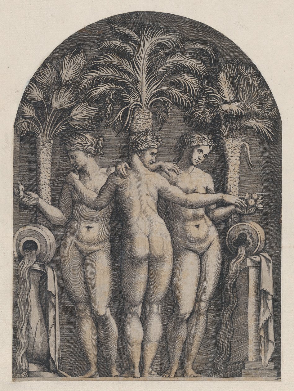 Speculum Romanae Magnificentiae: The Three Graces by Marcantonio Raimondi