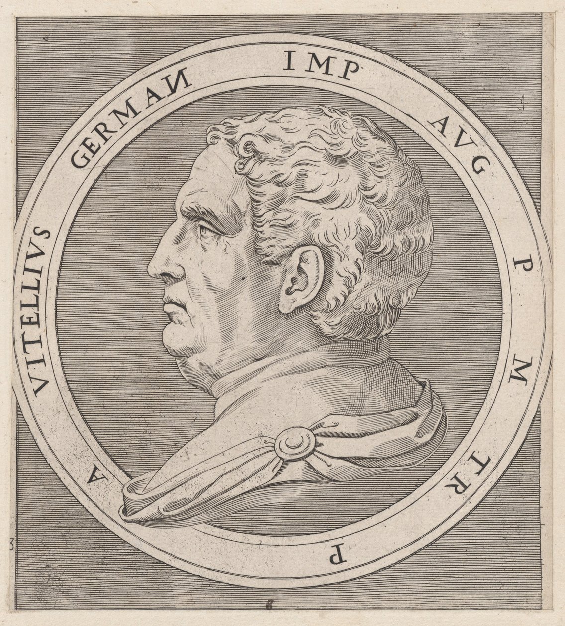 Speculum Romanae Magnificentiae: Vitellius, from The Twelve Caesars by Marcantonio Raimondi