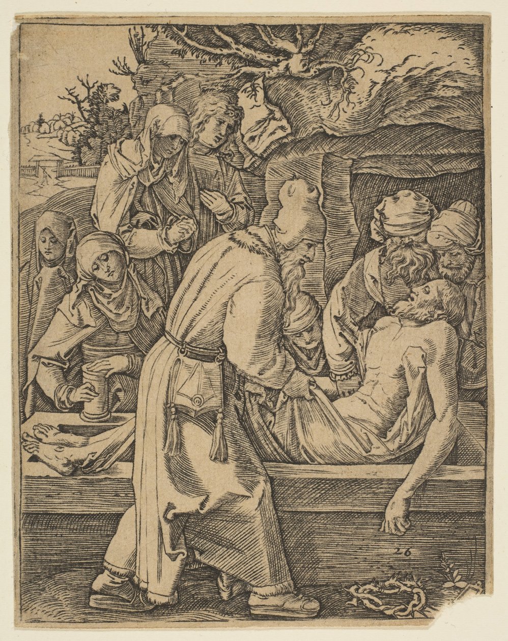 The Deposition, from The Small Passion by Marcantonio Raimondi