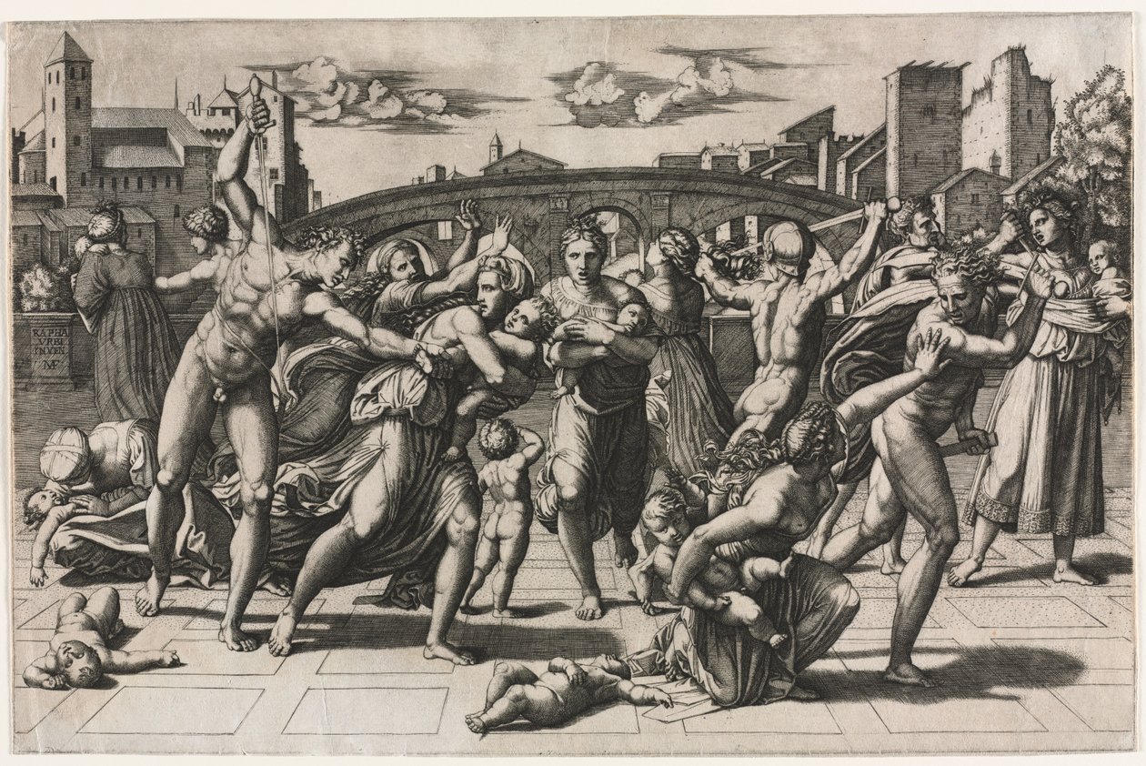 The Massacre of the Innocents, c. 1513-1515 by Marcantonio Raimondi