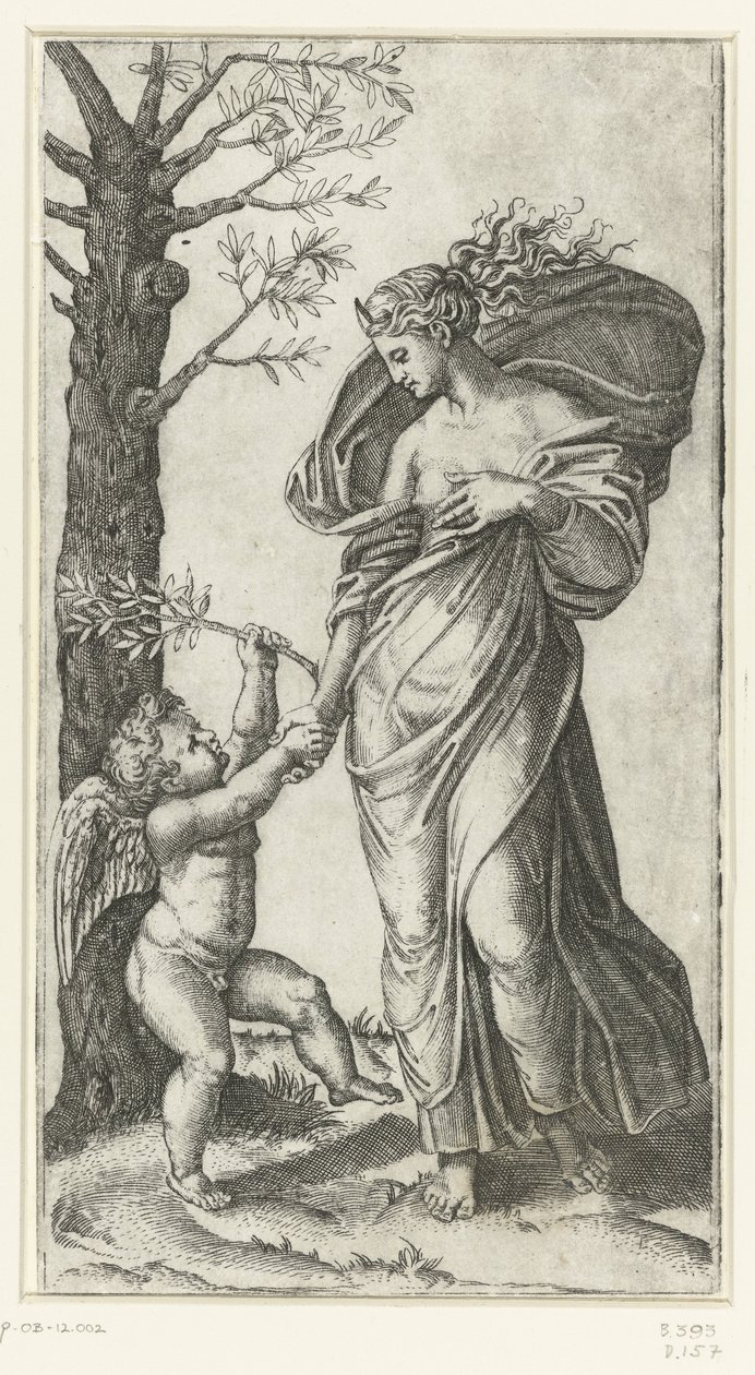 Reconciliation of Minerva and Amor by Marcantonio Raimondi