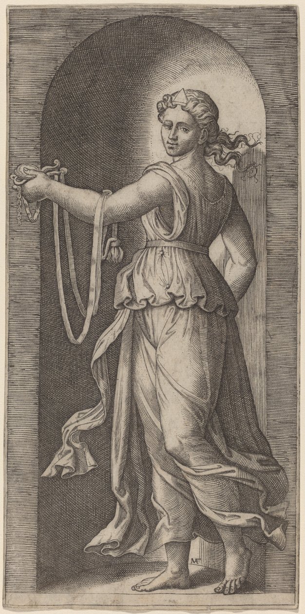 Temperance by Marcantonio Raimondi after Raphael